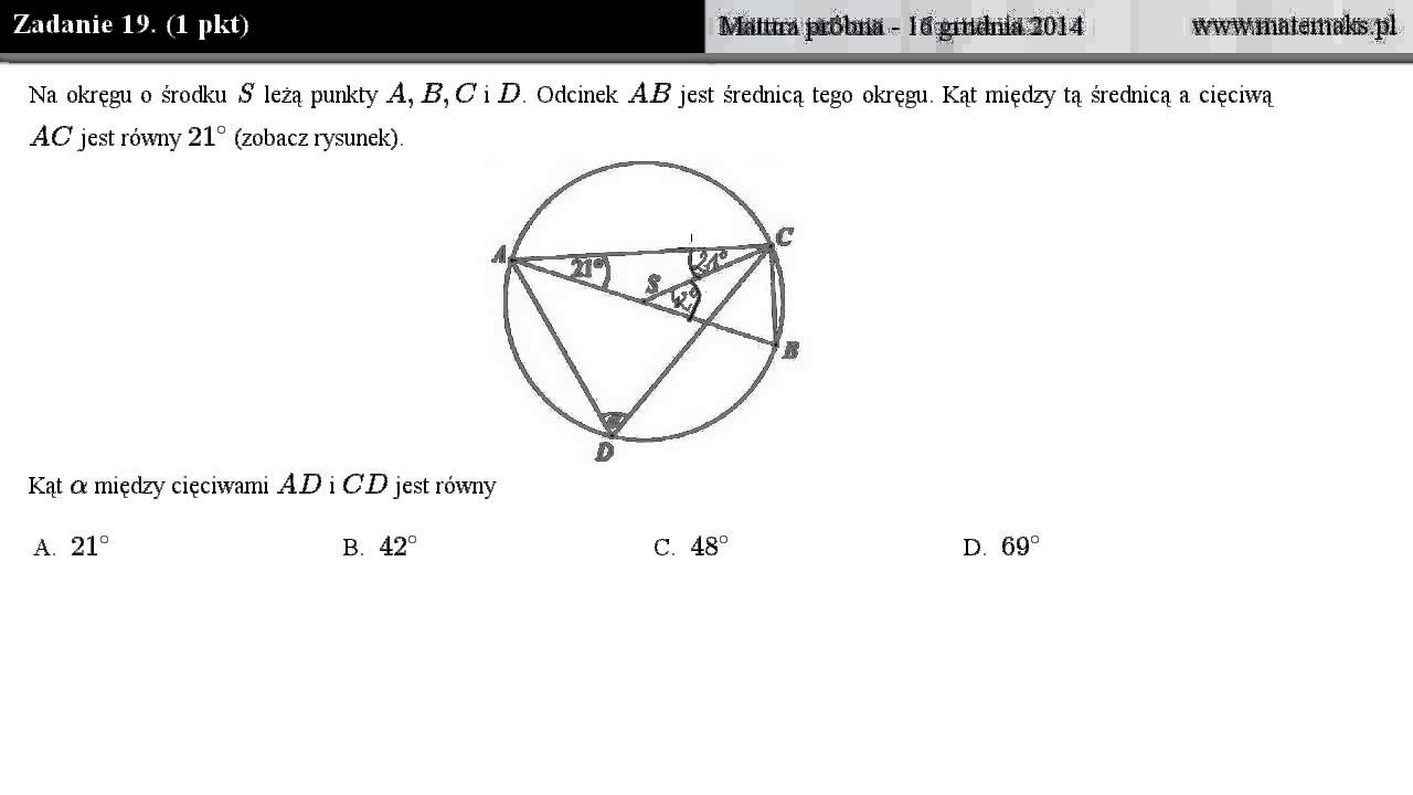 Zadanie 19 - matura próbna - grudzień 2014