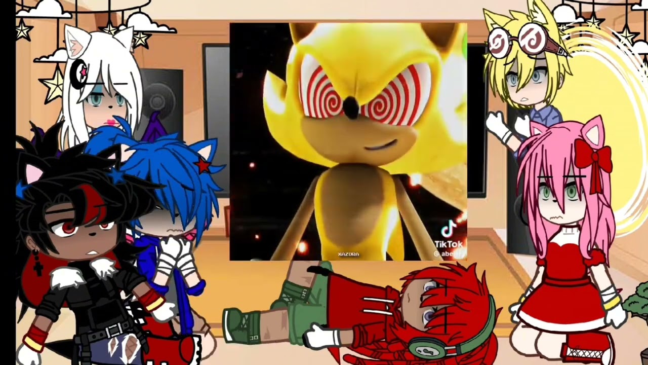 Sonic friends react to themselves✨#shadonic#ship#reactionvideo#gacha
