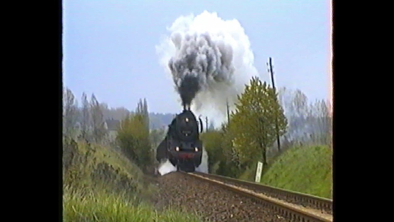 Plandampf in der Altmark Mai 1991 mit 41 1185, 41 1231, 44 1486, 65  1049, 50 3708 und 50 3606...