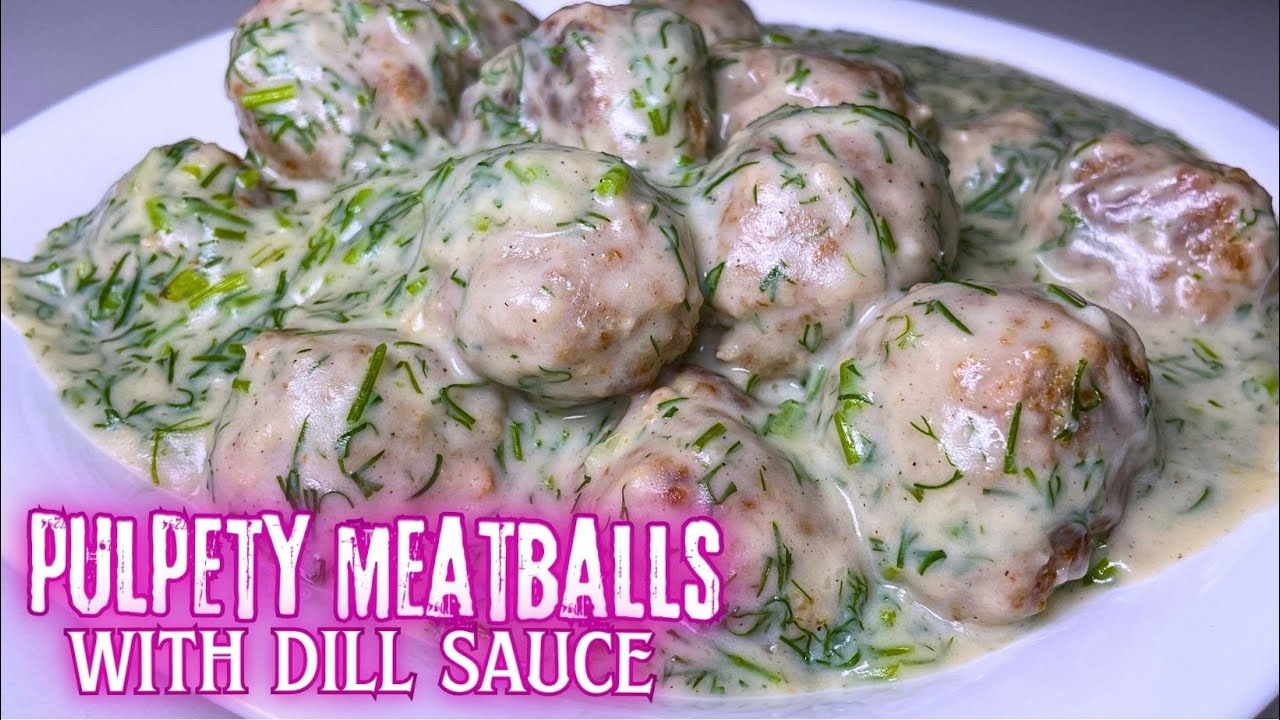 Classic Polish Pulpety Meatballs in Creamy Dill Sauce | Delicious Recipe 中歐料理 波蘭肉丸佐蒔蘿醬