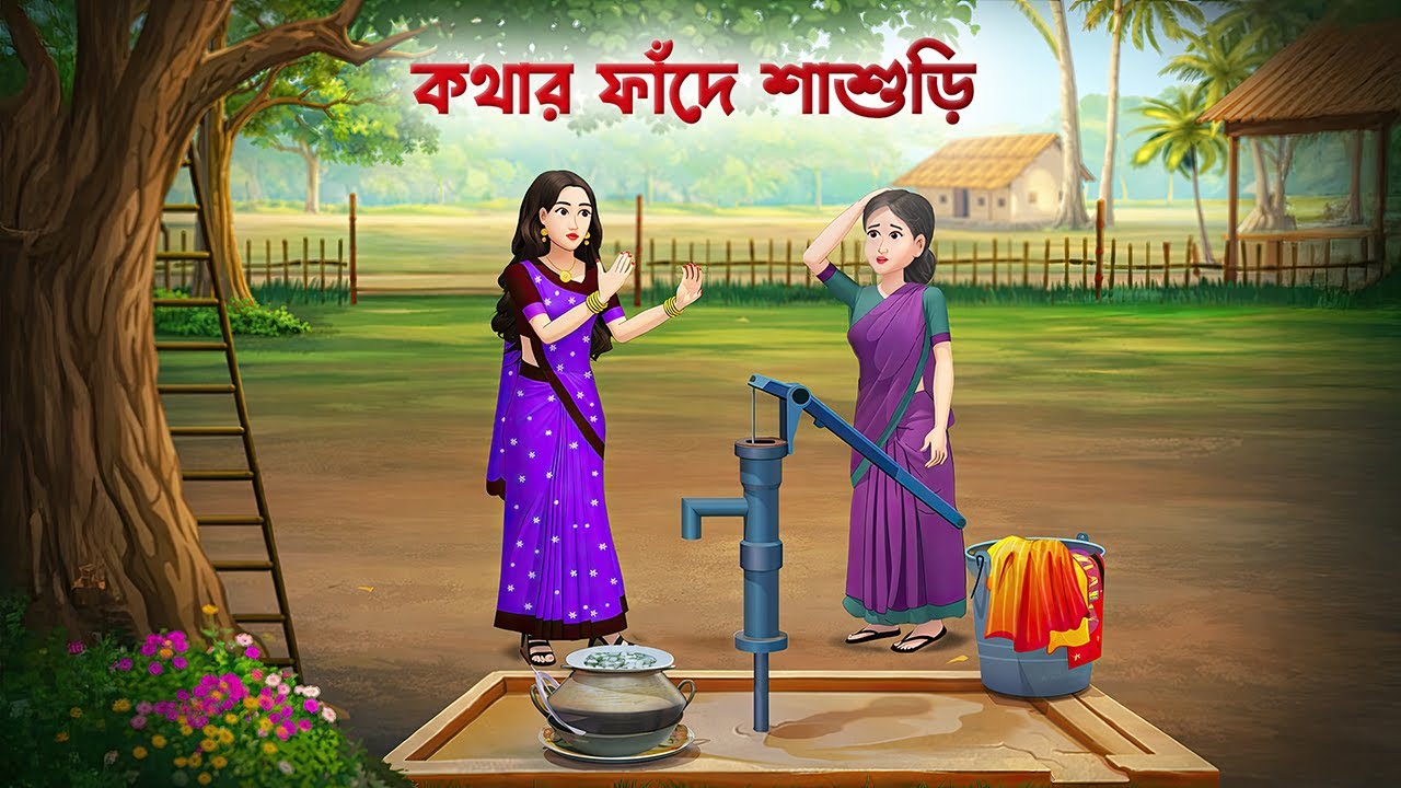 কথার ফাঁদে শাশুড়ি | Bow Sasurir Natok | Bangla Village ‍Story | Golpo Konna Cartoon