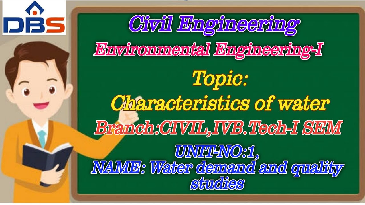 DBS - Characteristics of water, IV BTECH I SEM,UNIT-1, Environmental Engineering-I.