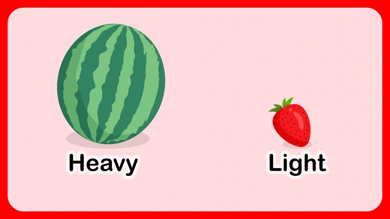 Concept of heavy and light 🎵 | heavy and light Comparison for kids | Educational Video