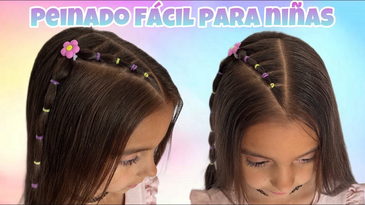 🌈 Невероятная быстрая и легкая прическа для девочек ✨ Прически с резинками