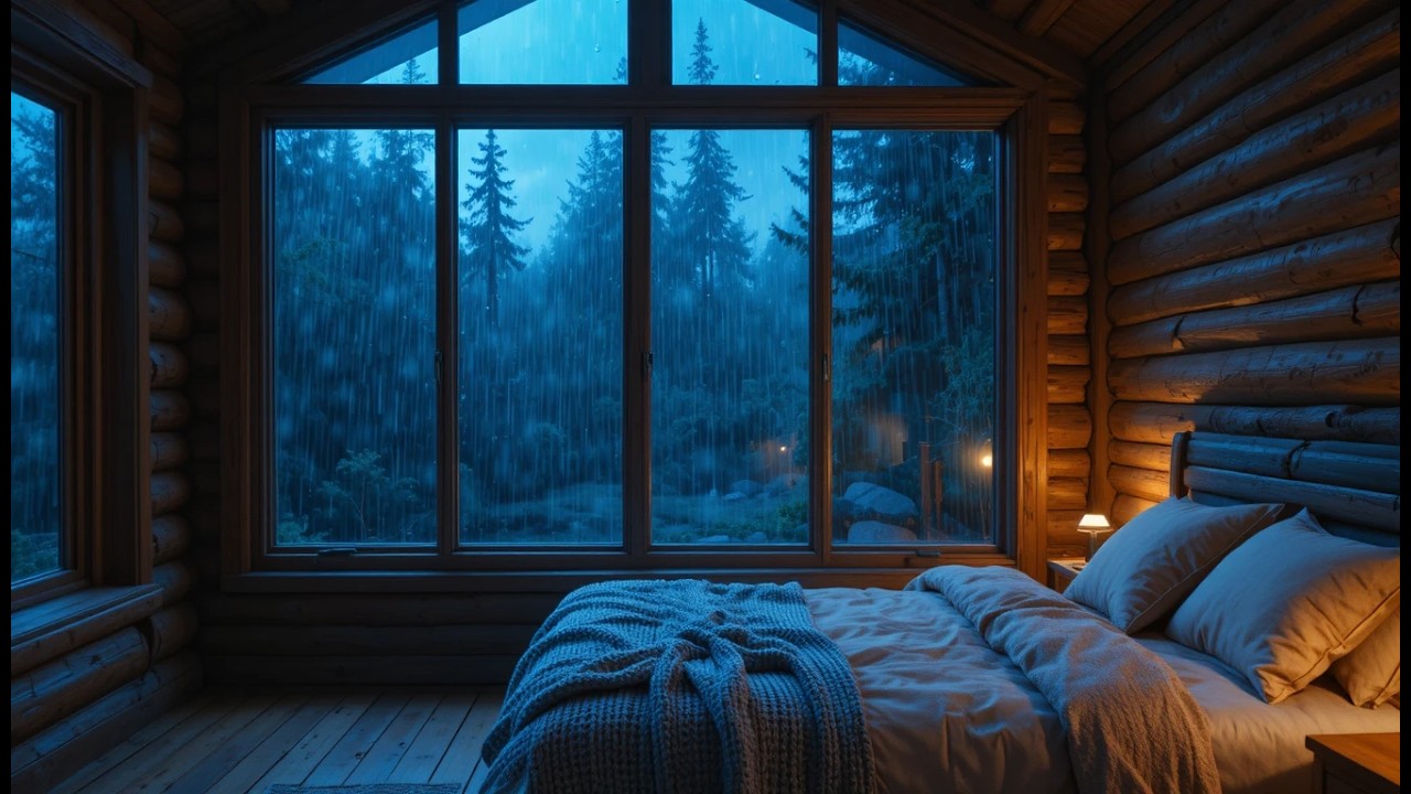 Peaceful Night Rain for Better Sleep | Relaxing Rain White Noise Ambience