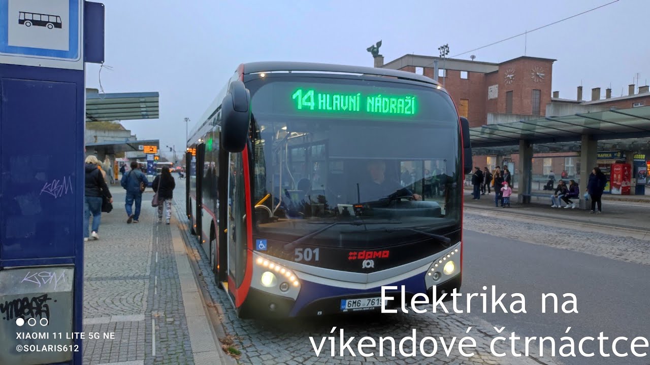 Jízda linkou 14 Ahold - Hlavní nádraží (DPMO) | DPMO bus ride