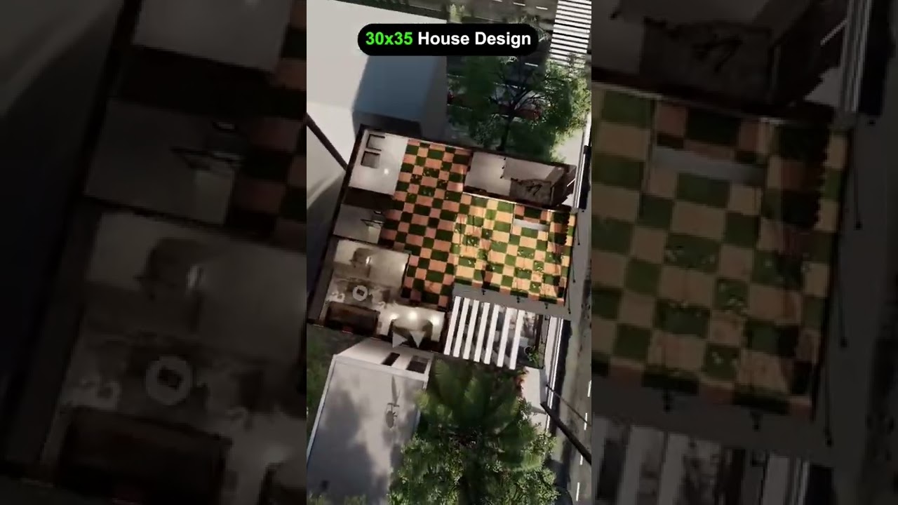 30x35 House Design SECTION-CUT😍😍😍#shorts #modernhouse