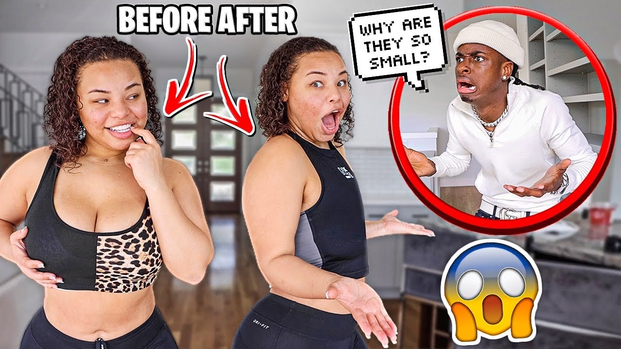 GETTING RID OF MY "MELONS" TO SEE HOW MY BOYFRIEND REACTS!!! (hilarious)