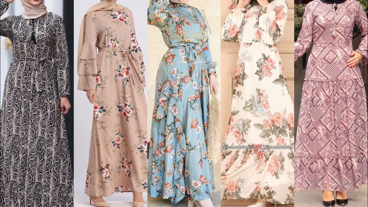 فساتين مشجرة اول موديلات ربيع وصيف 2021💜