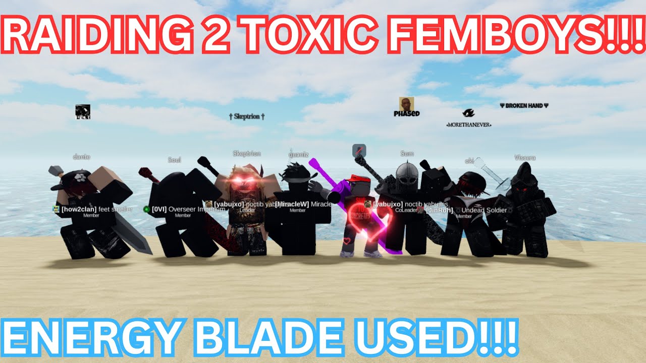 RAIDING 2 TOXIC FEMBOY BOW USERS in COMBAT WARRIORS!!