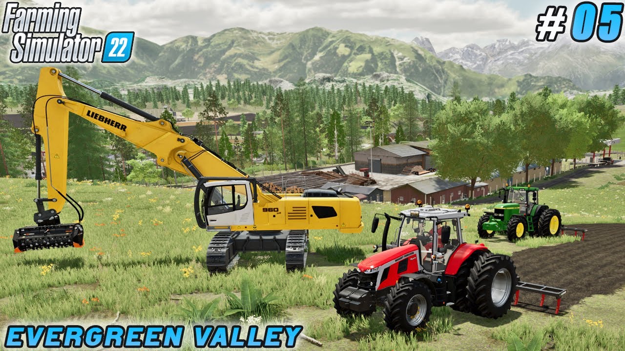 Stump Removal and Ploughing: Prepping the Perfect Field! | Evergreen Valley Farm | FS 22 | ep #05