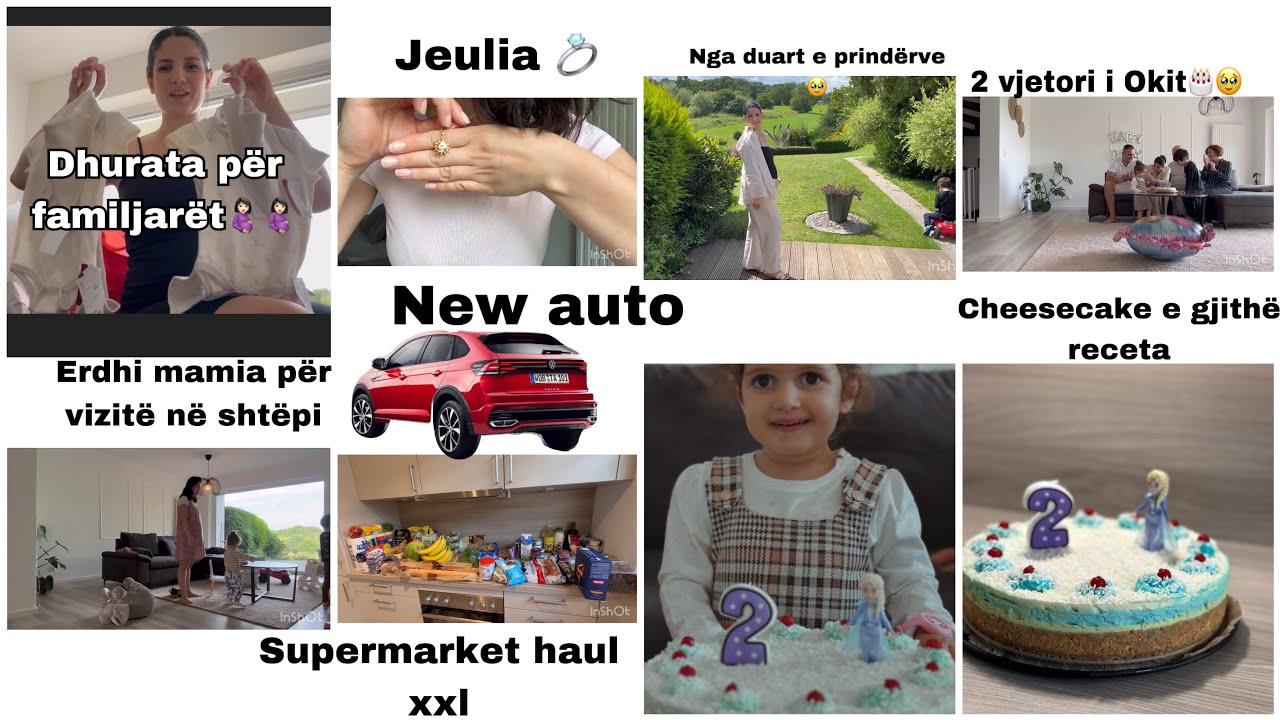 Vlog XXL/#jeulia/ ditëlindja/erdhi familja/cheesecake si tortë/xl haul/blerje për njerëzit/🚘 e re⭐️