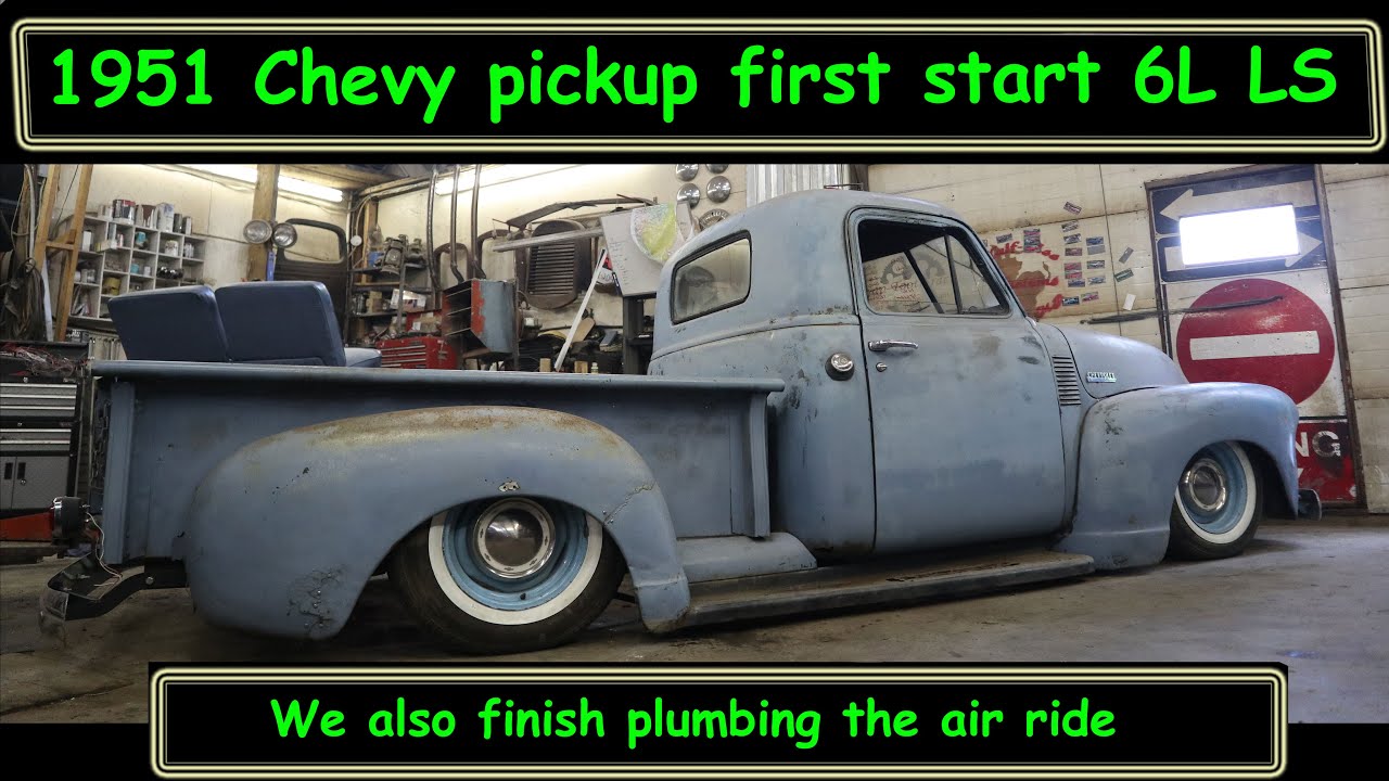 1951 Chevy Pickup, plumbing the air ride and first start