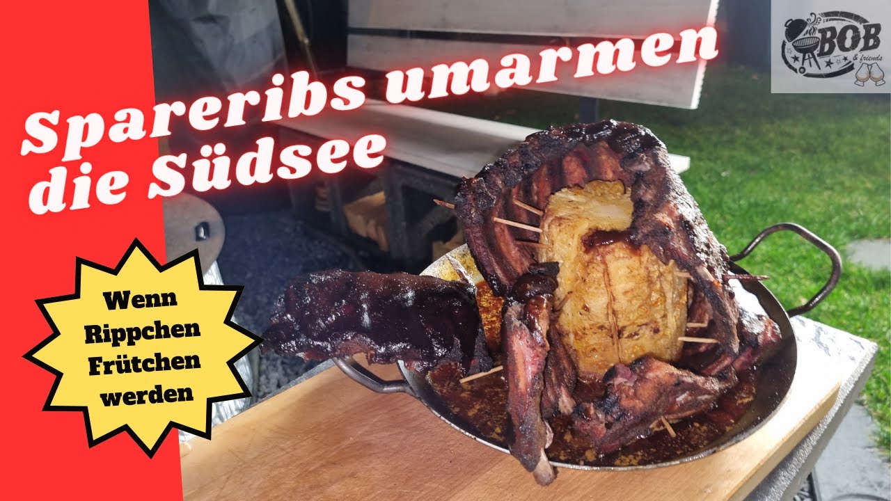 Ananas wird von Spareribs umhüllt