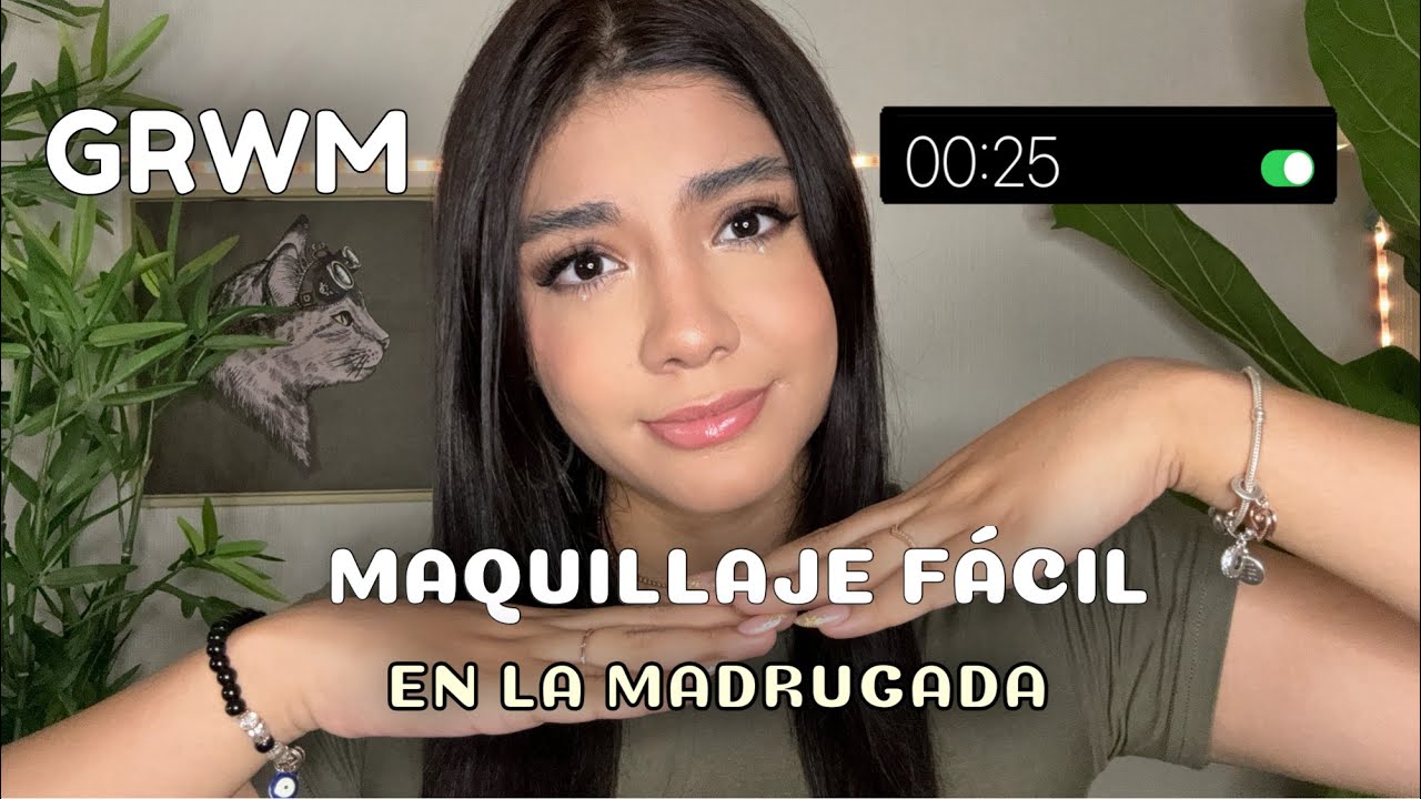 GRWM / MAQU&Iacute;LLATE CONMIGO para GRABAR ASMR en la MADRUGADA / MAKE UP f&aacute;cil y bonito