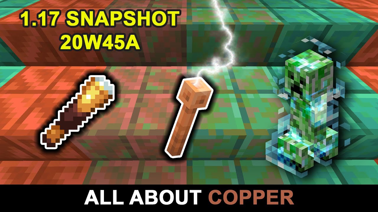All about Copper, Lightning Rod, Spyglass - Minecraft 1.17 Snapshot 20w45a