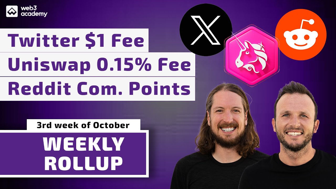 ROLLUP: Twitter $1 Fee | Uniswap 0.15% Fee | Reddit Drops Community Points | Michelin 3xplorer Club