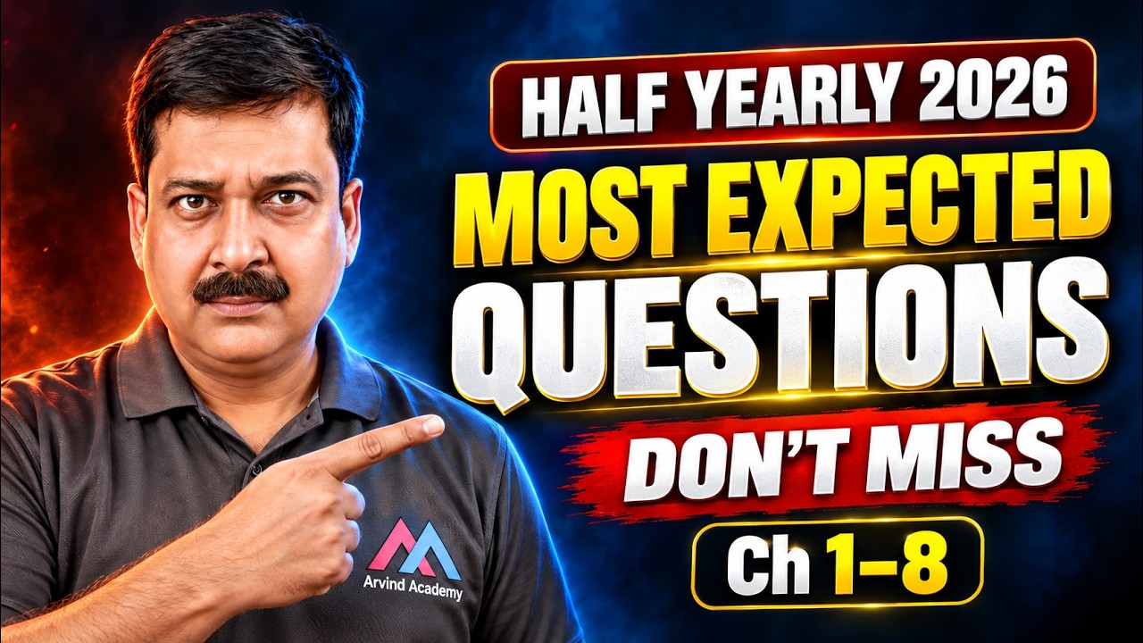 DON&rsquo;T MISS These MOST EXPECTED Questions! 🔥 Class 12 Physics Half Yearly 2026 | Ch 1&ndash;8