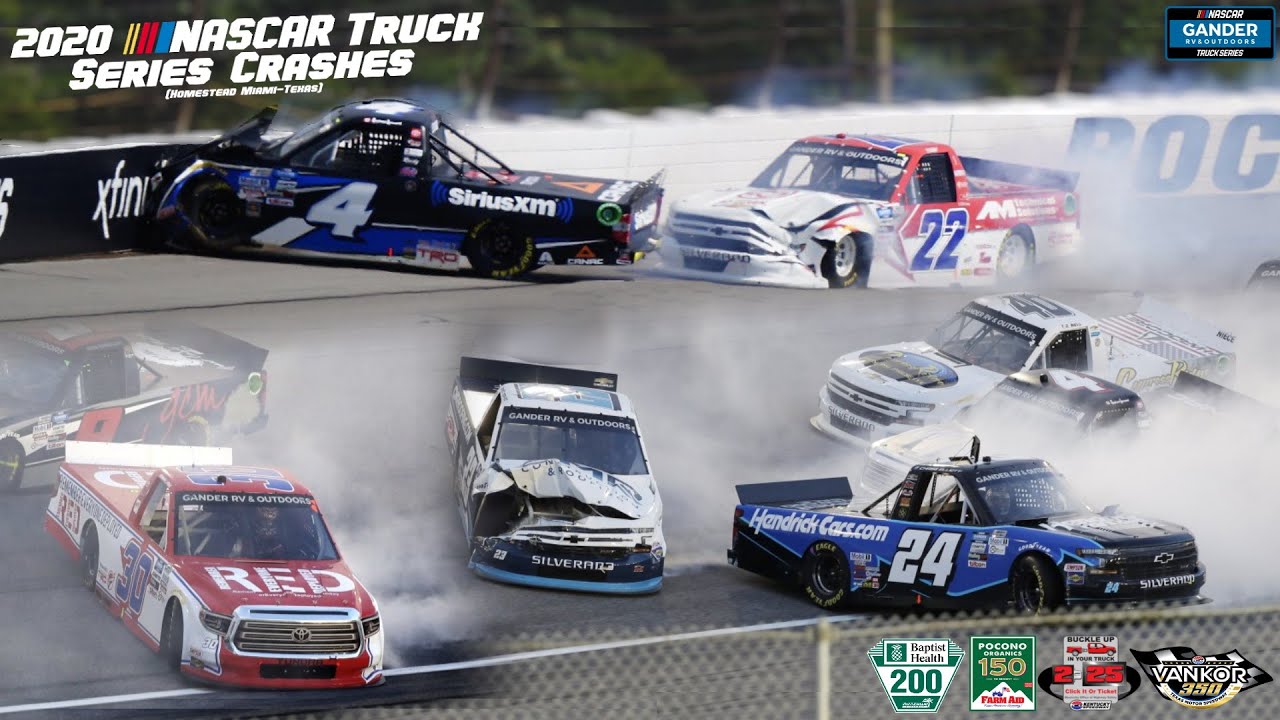 2020 NASCAR Truck Series Crashes (Homestead Miami-Texas)
