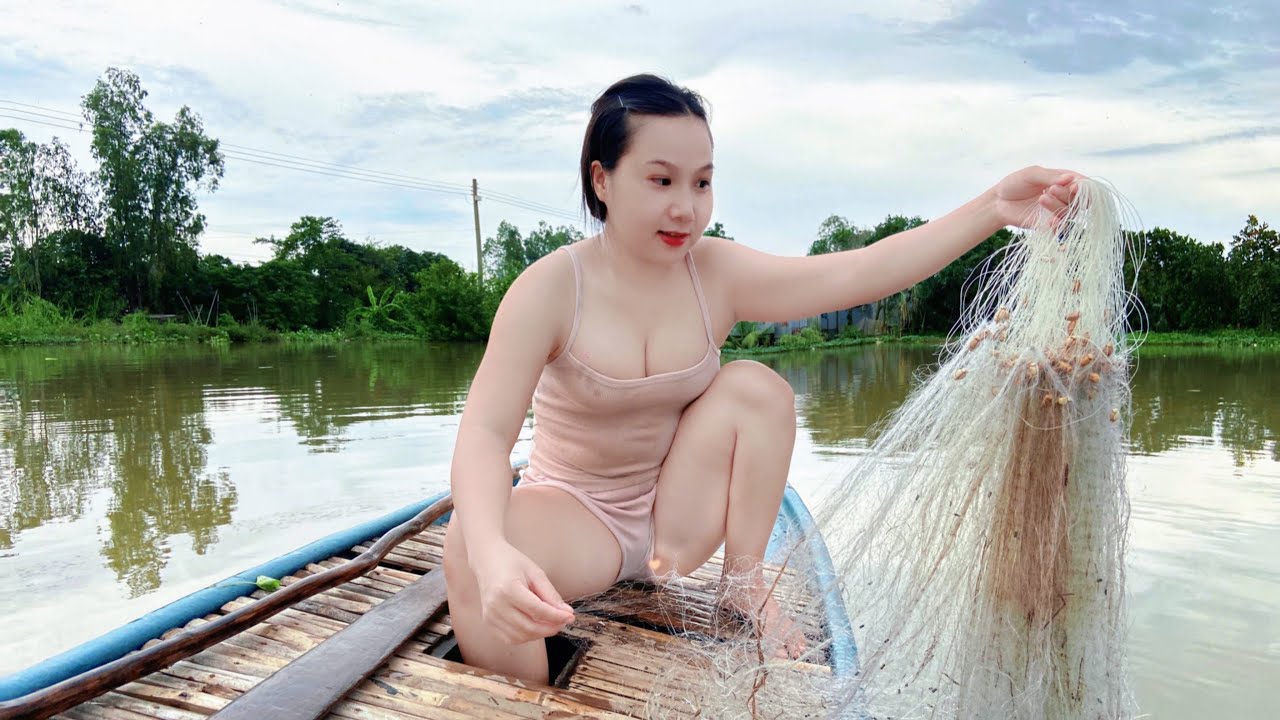 Buổi Chiều Bình Yên Thả Lưới Bắt Gặp Cánh Đẹp Ở Đồng Nước Nổi | TTMT#208 