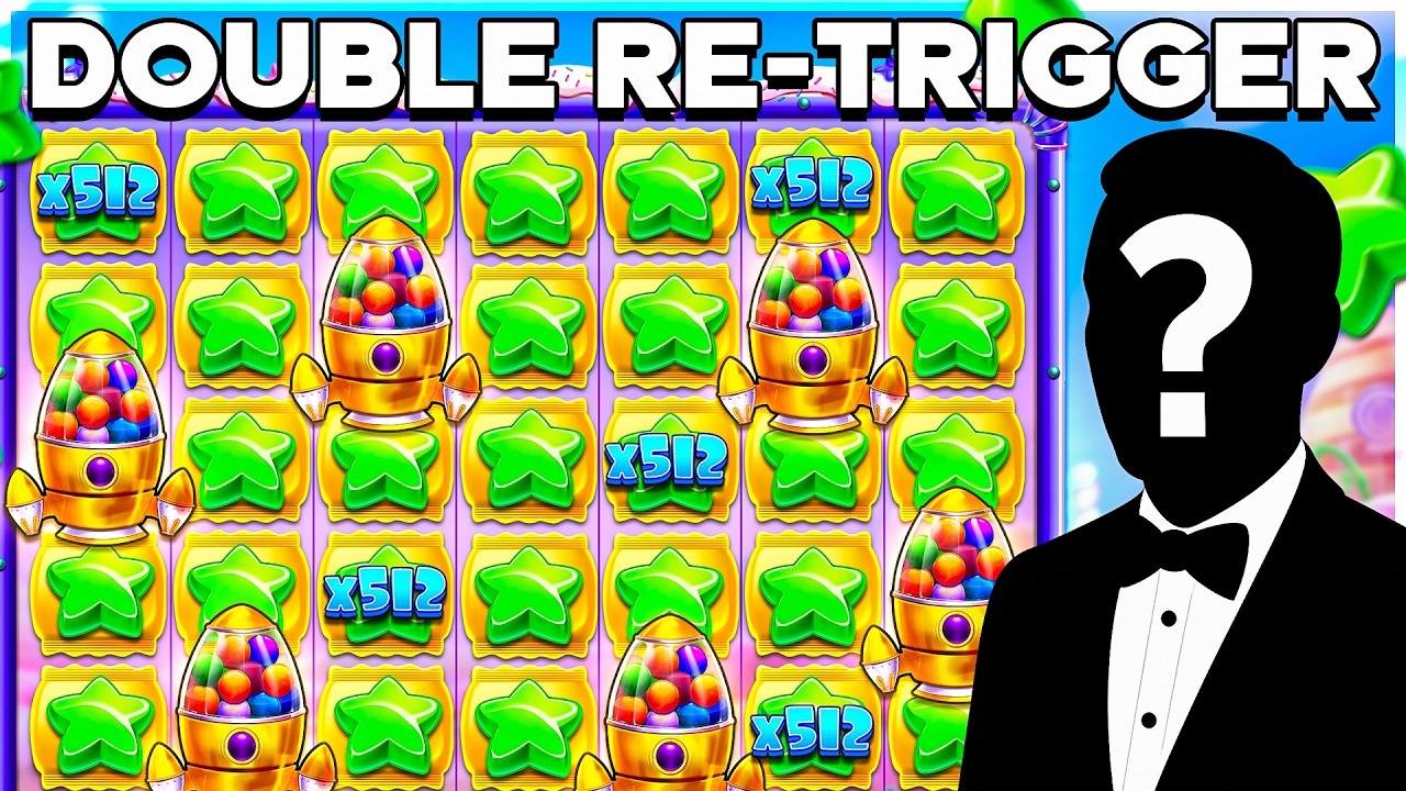 РЕДКИЙ ДВОЙНОЙ РЕТРИГГЕР в СЛОТЕ SUGAR RUSH 1000!!