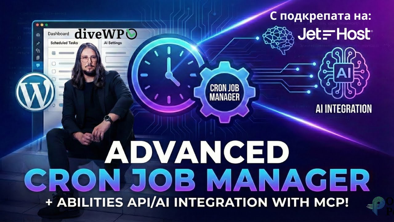 Добавих безплатен ПРО Cron Job manager + Интеграция с AI през MCP в diveWP!