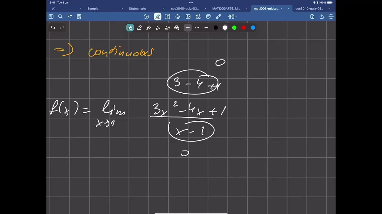 Calculus I – Sample Midterm – Problem 6a3