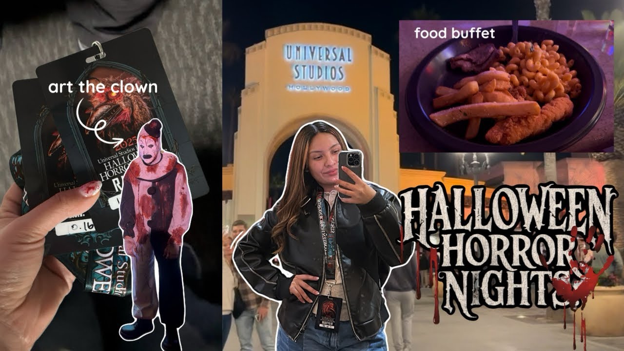 HALLOWEEN HORROR NIGHTS vlog! Pt.1 | RIP (VIP) tour, haunted houses, jump scares🎃🎃