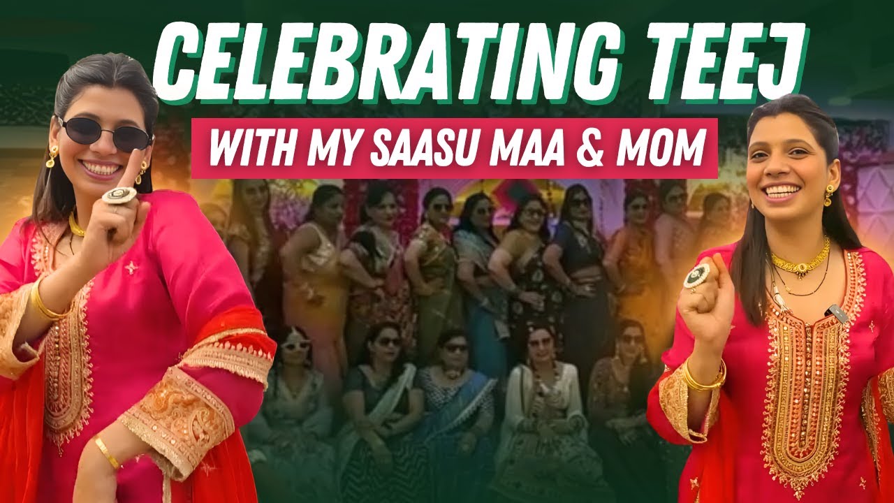 Teej Celebration with My Saasu Maa & Mom ❤️💚