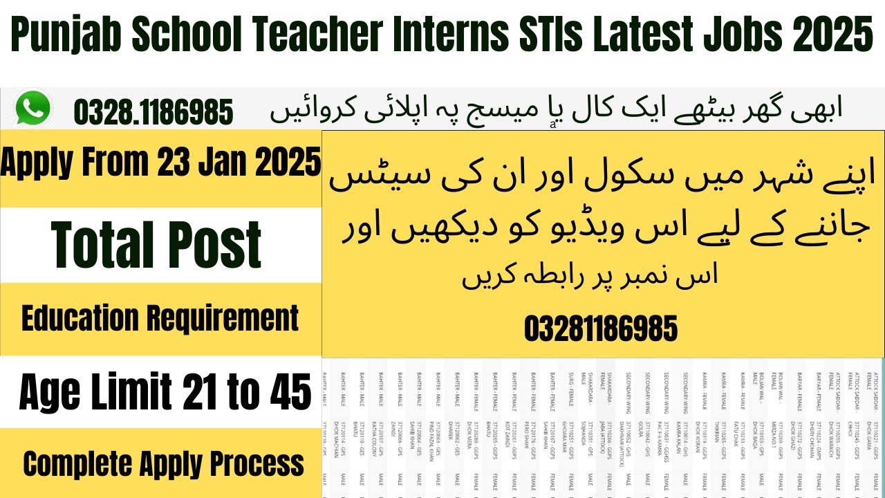 School Teaching Interns 2025 | STI Jobs 2025 | STI jobs 2025 How to apply Online | STI Jobs Apply |