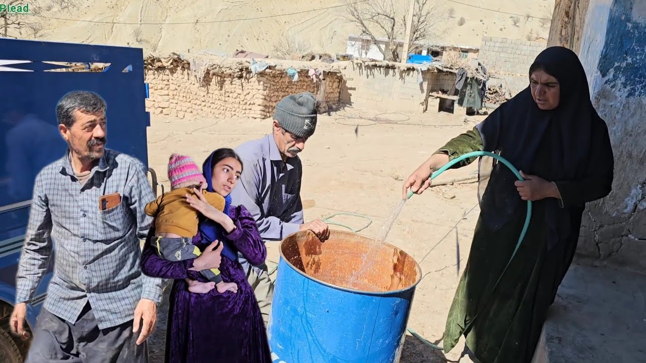 🏡Title:Shahnaz and Amir's Rural Life;Collaboration at Home and the Master's Presence for Repairs