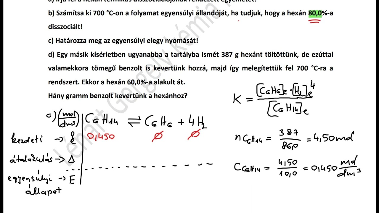 25. konzultációs alkalom (egyensúlyos érettségi számolási példák megoldása)