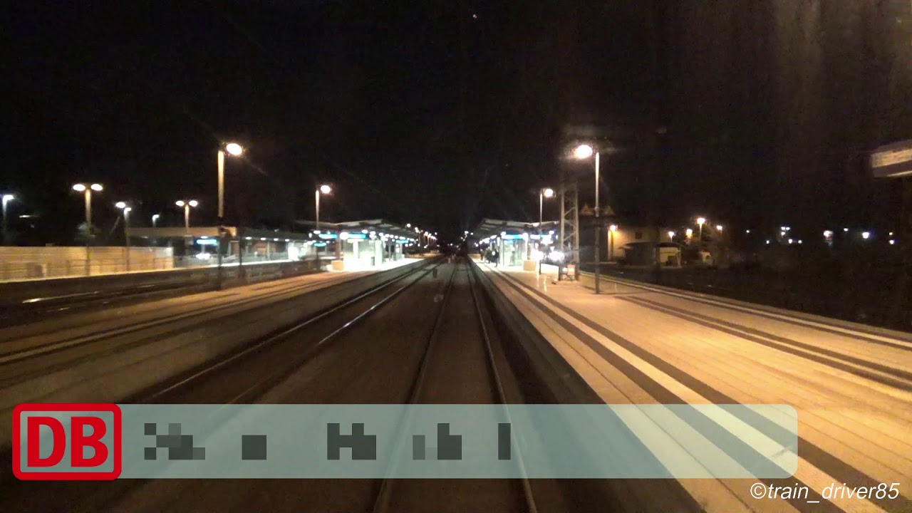 Von Bruchsal Bf (RBR) über Graben Neudorf (RGN) nach Germersheim Bf (RGE) *Nachtfahrt*