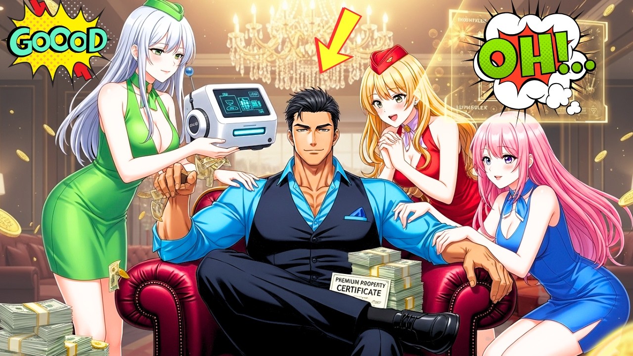 Obtuvo un SISTEMA de CAJAS y ahora VIVE con 3 hermosas AZAFATAS | Manhwa de romances