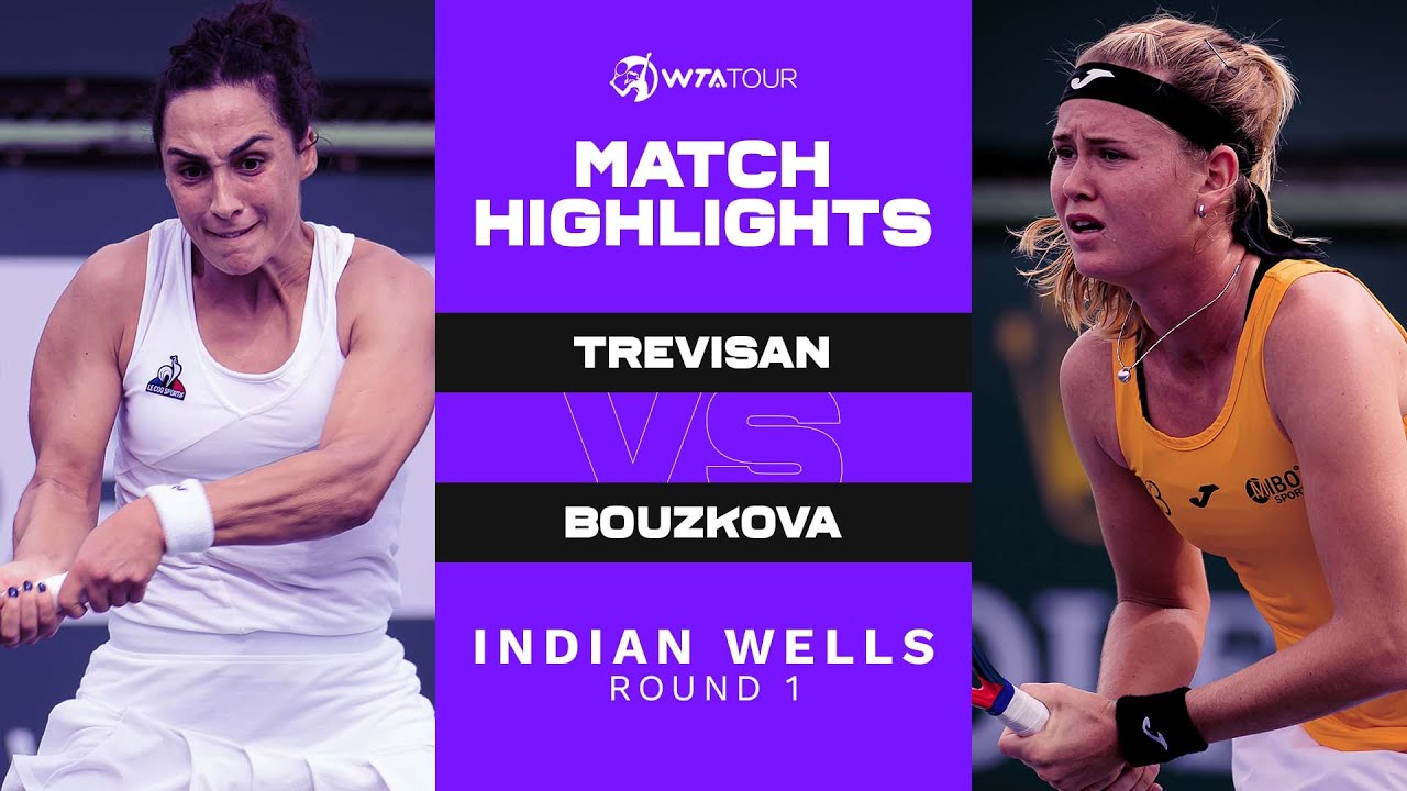Martina Trevisan vs. Marie Bouzkova |  2021 Indian Wells Round 1 | WTA Match Highlights