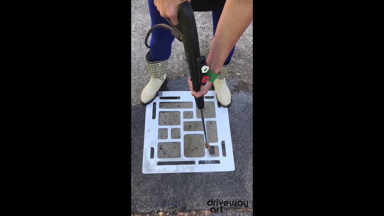 DIY Cobblestone Stencil How-To Video | Driveway Art Co