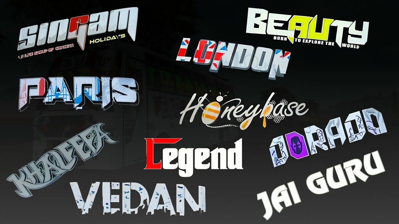 ORIGINAL BUS NAMES PACK RELEASED |FOR BUSSID LIVERY MAKING| MACHANS GAMING