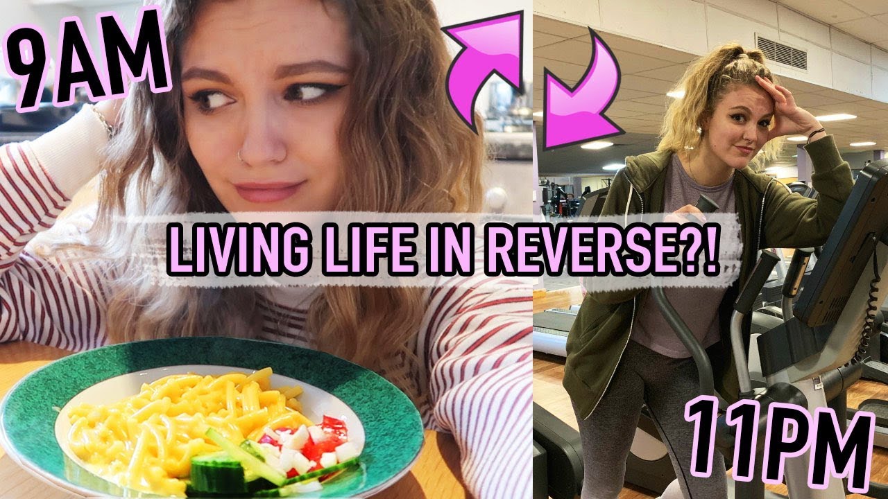 I LIVED MY LIFE IN REVERSE FOR 24H... and it was weird 😳