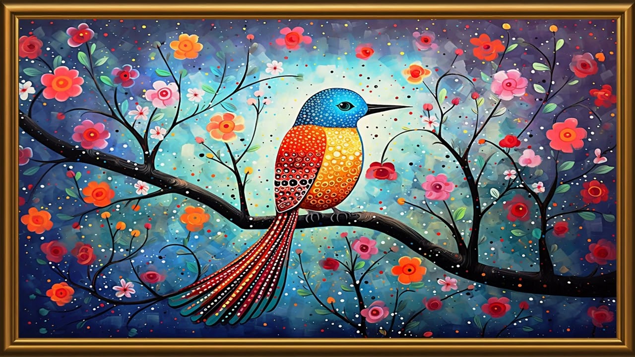 Beautiful Bird | TV Frame 4K | TV Art | #gaming #roblox #lucky #gold #day #youtubeshorts