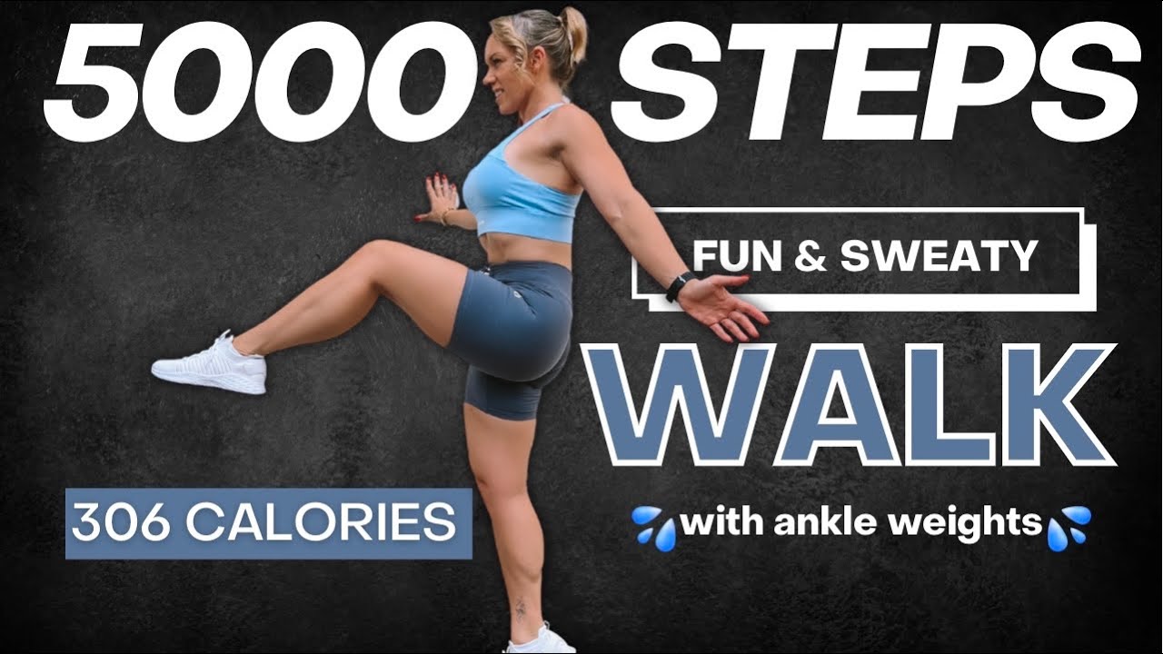 5000 Steps Walk 💪 With Ankle Weights | No Repeat