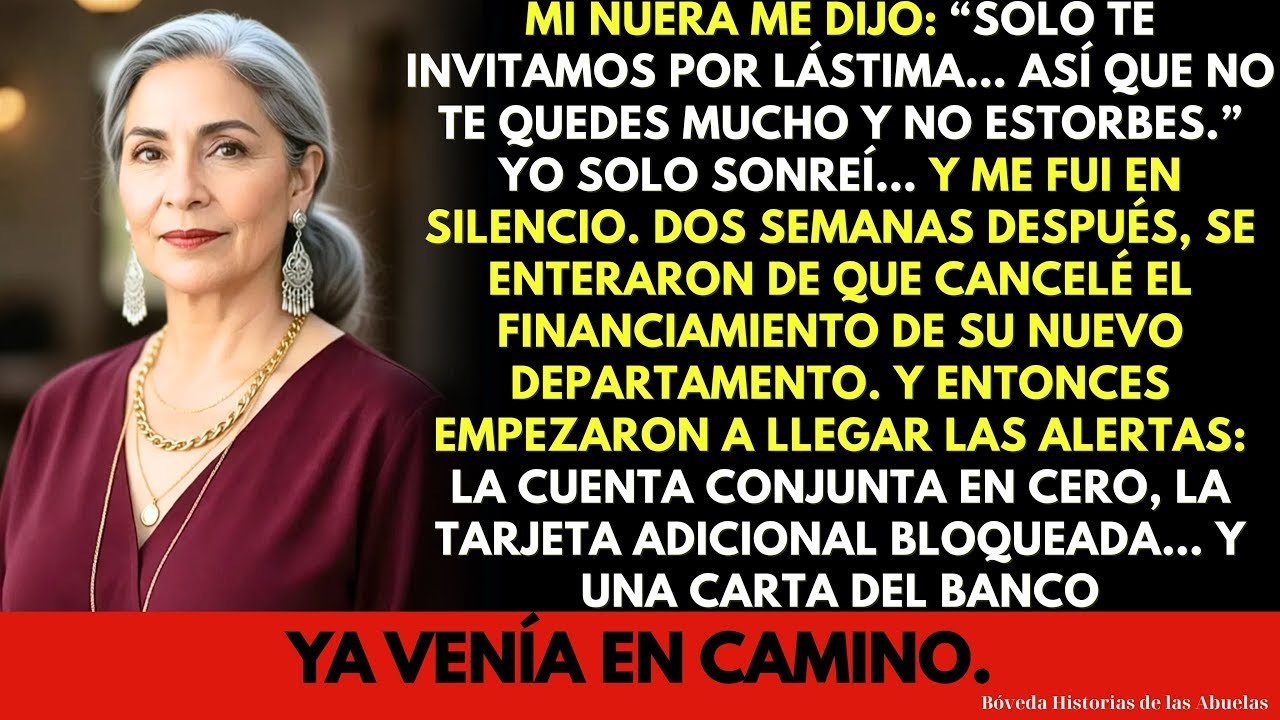Mi Nuera Me Humilló: “Solo Te Invitamos Por Lástima”. Yo Sonreí… Y Todo Cambió