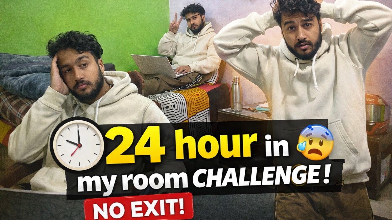 I Lived 24 Hours in a TINY ROOM and Here's What Happened😢
