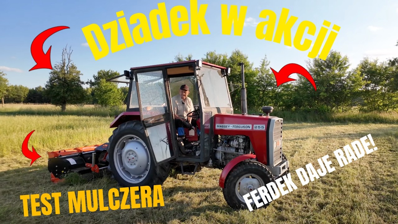 🚜TEST Kosiarki Bijakowej🚜 | Orkan KTKS/D Puma 180 | MF255 | Ferdek daje radę | Dźwięk Silnika