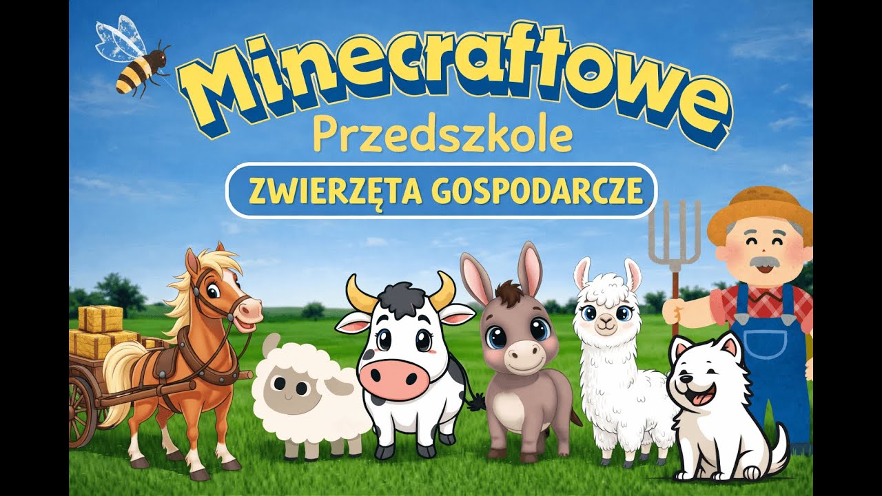 Minecraftowe Przedszkole: Zwierzęta gospodarskie | Farma w Minecraft