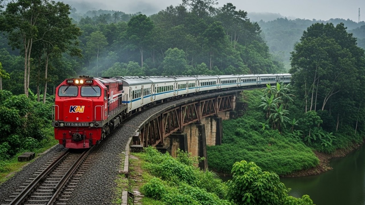 Kereta Api Panjang !! Kumpulan 31 Kereta Api Ngebut