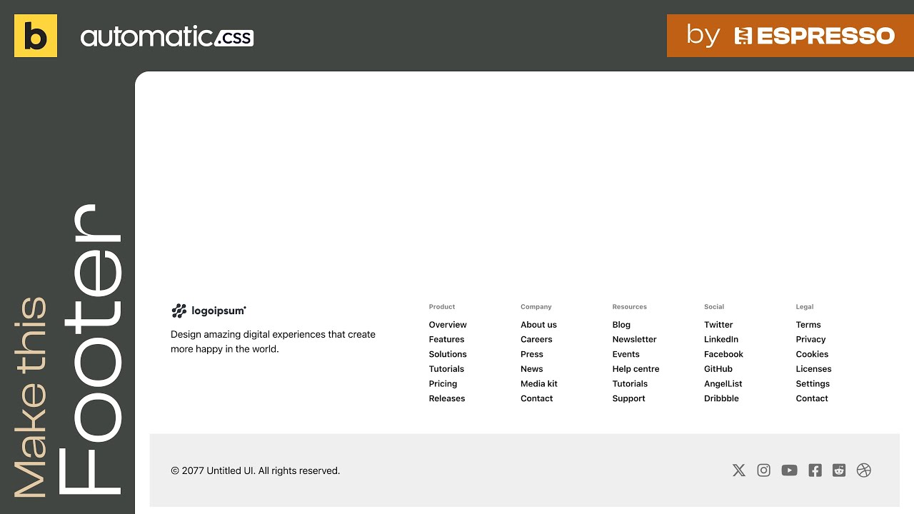 Wordpress Tutorial | Bricks Builder | AutomaticCSS (ACSS) | Footer large 02