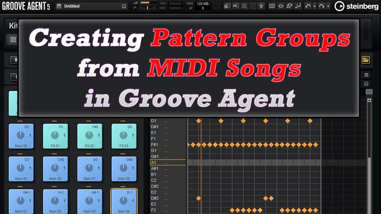 Creating Pattern Groups from MIDI Songs in Groove Agent
