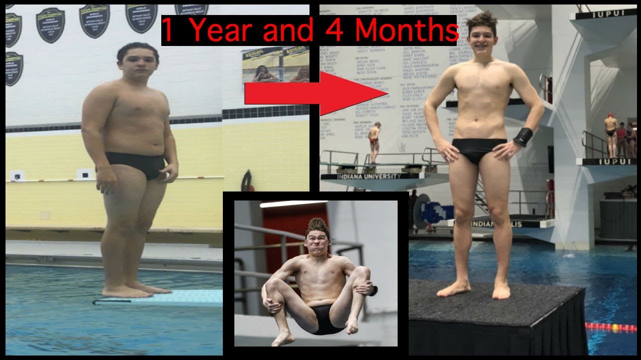 My 1m Diving Progression! (1 Year 4 Months) From Flops to Flips