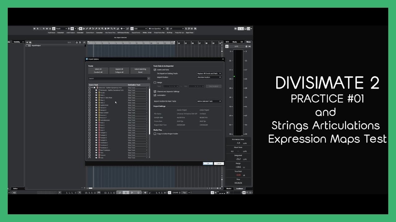 DIVISIMATE 2 I PRACTICE #01 I SPITFIRE SYMPHONIC STRINGS I 큐베이스 익스프레션 맵 활용 테스트