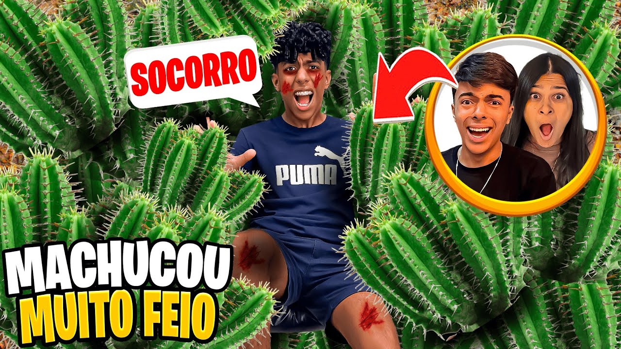 GABRIEL SE MACHUCOU TODO!! *caiu nos cactos